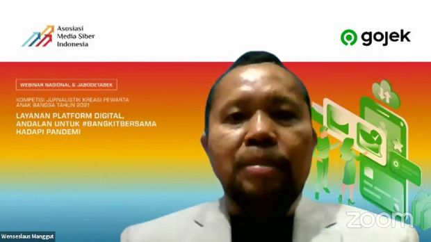 Ketua Asosiasi Media Siber Indonesia (AMSI) Wenseslaus Manggut