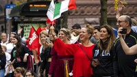 Meski sejarah penemuan Banua Amerika selalu kontroversial, sejarah resmi masih menempatkan Columbus sebagai pusat pembicaraan. (Ashlee Rezin/Chicago Sun-Times via AP)