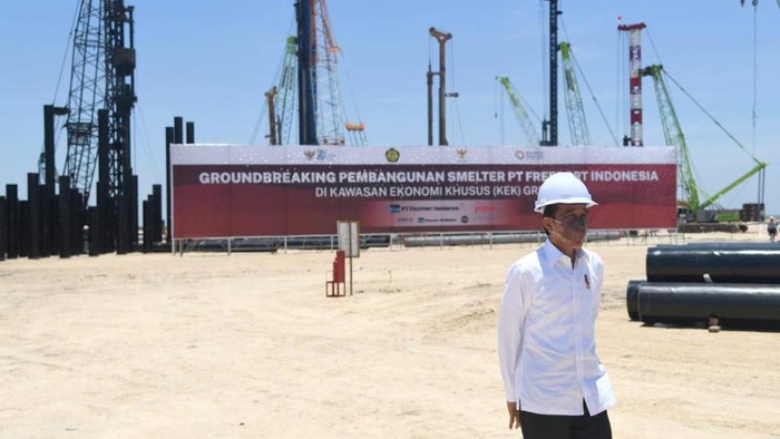 Presiden Joko Widodo resmikan dimulainya proyek smelter PT Freeport Indonesia