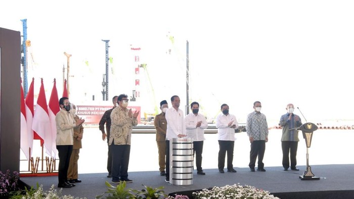 Presiden Joko Widodo resmikan dimulainya proyek smelter PT Freeport Indonesia