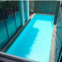 Walau tak memiliki halaman yang luas, Felicya dan Caesar memanfaatkan lahan kecil yang menyempil di tengah rumah untuk kolam renang. (Foto: YouTube/Boy William)