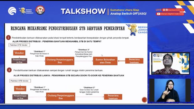 Rencana distribusi set top box gratis TV digital kepada keluarga miskin untuk membantu menikmati siaran TV digital.