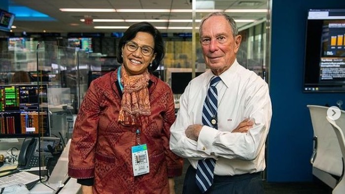 Sri Mulyani Bertemu Michael Bloomberg