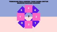 Temukan pola angka sama yang menghubungkan tiap kotak.