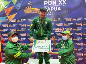 Atlet Lamongan Sumbang Medali Emas di Pon XX Papua, Kali Ini dari Gulat