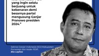Seknas Ganjar Indonesia (SGI) Kabupaten Purworejo sekaligus kader PDIP, yakni Eko Lephex menjelaskan makna dari logo celeng bertaring yang dibuat pihaknya beserta para pendukung Ganjar. Dia menyebut logo itu gambaran perjuangan.