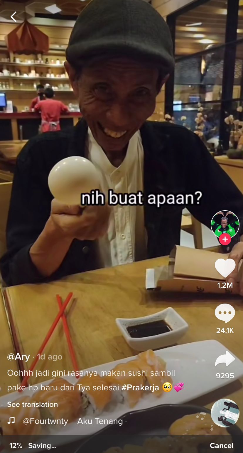 Haru! Driver Ojol Ini Ditraktir Sushi Pertama Kali oleh Sang Putri