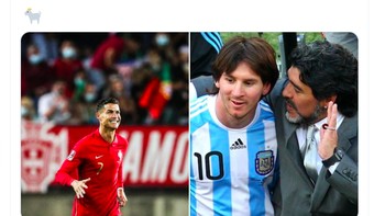 Capaian gol Ronaldo di timnas pun mulai menjauhi Lionel Messi, saingan abadinya. Foto: Twitter