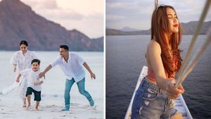 7 Adu Gaya Nagita Slavina dan Ayu Ting Ting saat Liburan, Mana Favoritmu?