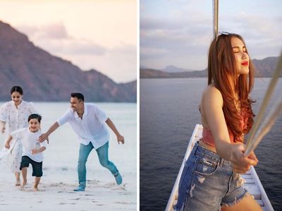7 Adu Gaya Nagita Slavina dan Ayu Ting Ting saat Liburan, Mana Favoritmu?