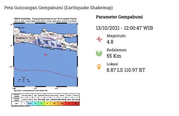 Peta Gempa Bumi