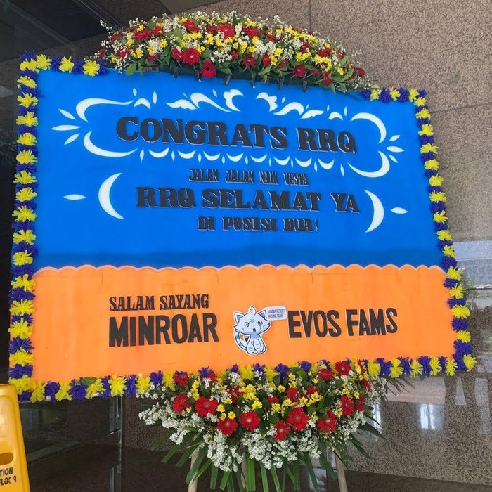 Bentuk Sportivitas, Evos Fams Kirim Papan Bunga Ke Peserta MPL ID S8