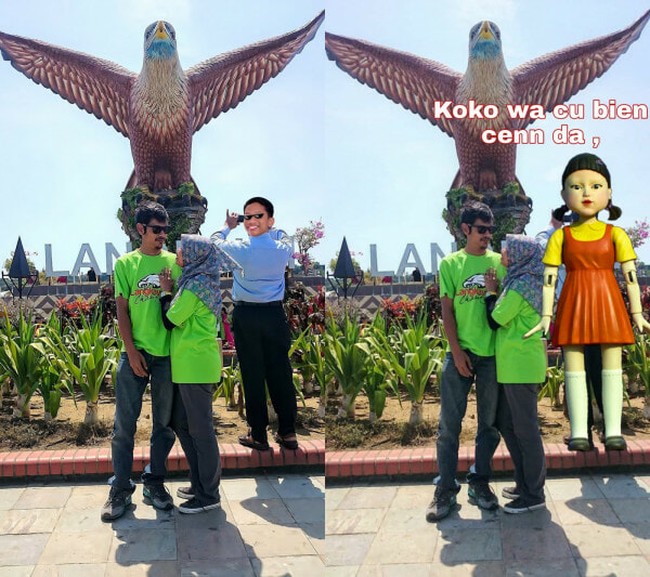 Kalau melihat editan yang satu ini gimana nggak auto bengek kan? Ada-ada saja memang ulah netizen. Kalau kayak gini hasilnya kan pasti jadi nyesel deh udah minta tolong edit. Foto: LobakMerah dan Facebook/Dak Angah Lailatul