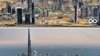 Bahkan Kota Dubai ikut tergenang parah. Foto: Climate Central