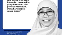 Sedangkan Anggota komisi IX DPR dari Fraksi PKS, Netty Prasetiyani Aher mengatakan bahwa Rachel Vennya perlu disanksi jika memang terbukti kabur dari karantina.