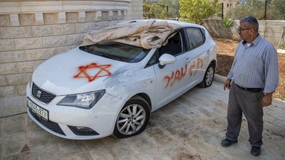 Ini Mobil Warga Palestina yang Jadi Korban Vandalisme di Tepi Barat
