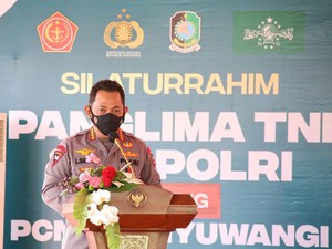 Silaturahmi dengan PCNU Banyuwangi, Kapolri Ajak Perkuat Penanganan COVID