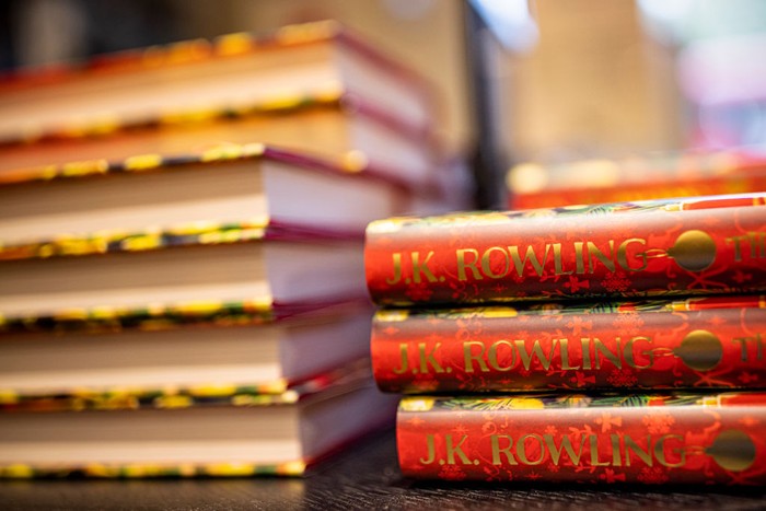 Novel The Christmas Pig Karya JK Rowling LONDON, ENGLAND - OCTOBER 12: Copies of JK Rowling's new book