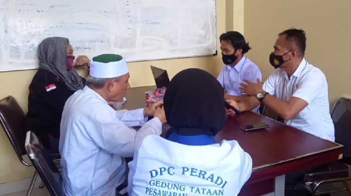 Pemeriksaan 3 petinggi Khilafatul Muslimin di Polda Lampung (dok. Istimewa)