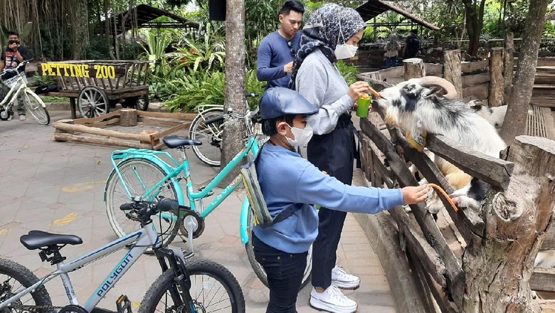 Pengunjung saat bersepeda di GL Zoo Yogyakarta Pengunjung saat bersepeda di GL Zoo Yogyakarta
