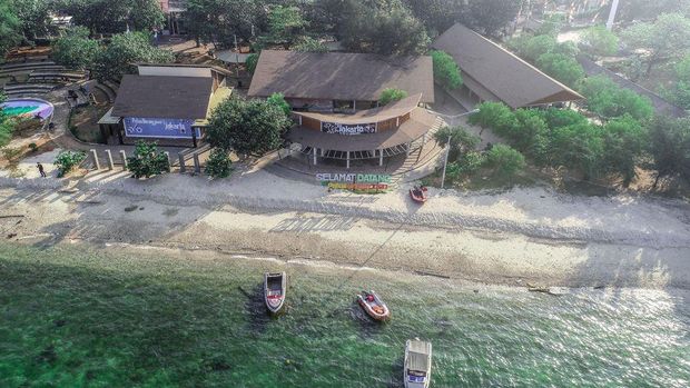 Penampakan dari atas Pulau Untung Jawa Kepulauan Seribu