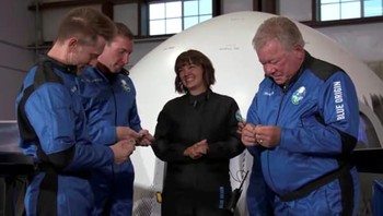 Penerbangan Shatner secara keseluruhan berlangsung sekitar 11 menit dan para kru mengalami momen tanpa bobot sekitar tiga menit. Foto: Blue Origin