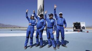 Misi ini merupakan peluncuran roket New Shepard yang kelima kalinya dilakukan Blue Origin di tahun ini.Foto: AP/LM Otero
