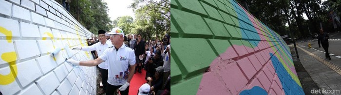Dinding Jalan Siliwangi Bandung Berganti Rupa Dinding di Jalan Siliwangi, Kota Bandung, Jawa Barat berganti rupa, Jumat (15/10/2021). Berikut foto before after gambar di dinding Jalan Siliwangi dokumentasi detikcom yang dipotret tahun 2016 lalu dan hari ini.
