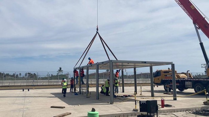 Garasi tim MotoGP (pit building) Sirkuit Mandalika mulai dibangun
