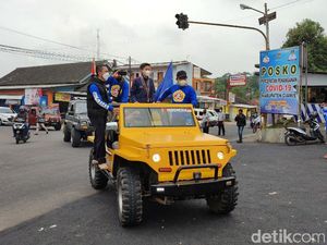 Atlet Hoki Jabar di PON Diarak Warga Ciamis