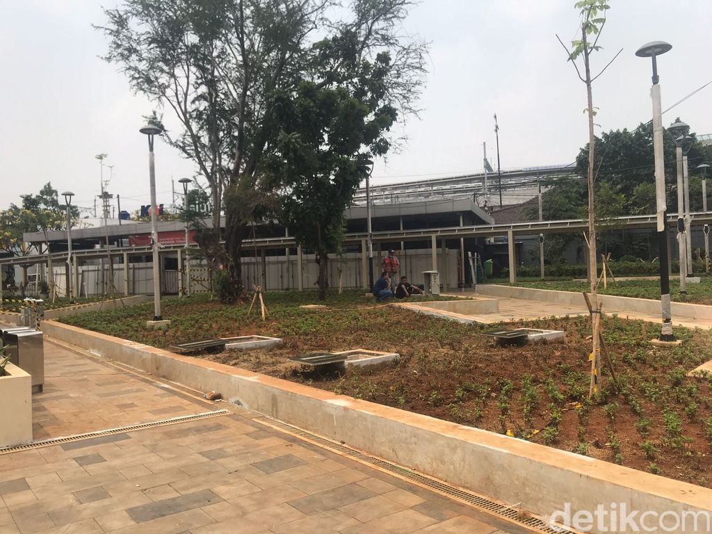Kawasan Stasiun Manggarai, tak nampak lagi ada aktivitas proyek pembangunan di lokasi, 15 Oktober 2021. (Faiz Iqbal Maulid/detikcom)