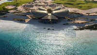 Red sea project atau proyek laut merah. Di proyek itu akan dibangun 50 hotel super mewah, lalu juga dibangun bandara internasional. Istimewa/Arab News.