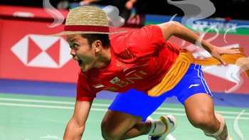 Sekarang ada meme baru untuk Anthony Ginting. Ginting jadi Monkey D Luffy, tokoh utama One Piece yang kuat banget. Foto: (Twitter)