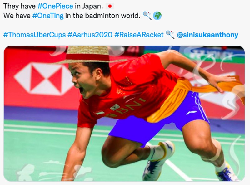 Meme Anthony Ginting Menang Lawan Malaysia di Thomas Cup