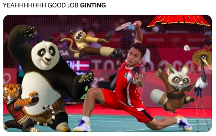 Meme Anthony Ginting Menang Lawan Malaysia di Thomas Cup