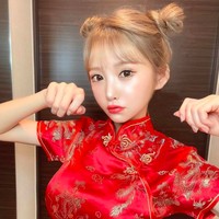 Dia kerap memamerkan pose dengan wajah cutenya dengan rambut yang dikuncir dua. Foto: dok. Instagram/@____kisaki_____