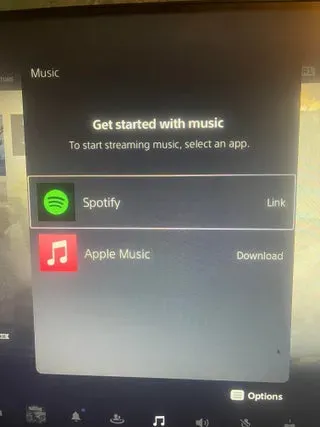 Tampilan Apple Music di PS5