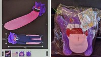 Pembeli boneka karakter pokemon, Gengar ini mendapatkan barang beda dari deskripsi gambar di toko online. Kalau foto di toko, lidah dari boneka Gengar panjang hingga setinggi manusia, tetapi yang datang lidahnya pendek.