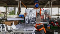 Mural ini merupakan interpretasi ulang dari lukisan mestro Candido Portinari yang berjudul Petani Kopi. Di tangan Thiago Mundano, petani kopi menjadi Penjaga Hutan.