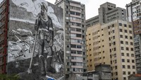 Mural ini menjadi salah satu karya dari sejumlah visinya yang berjudul Cinzas da Floresta atau Abu Hutan.