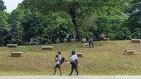 Hutan kota berlokasi di Gelora Bung Karno karena titik lokasi yang strategis. Jadi masyarakat yang lelah bekerja bisa refreshing ke hutan kota.