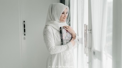 10 Momen Pengajian dan Siraman Calon Istri Ridho DA Jelang Nikah