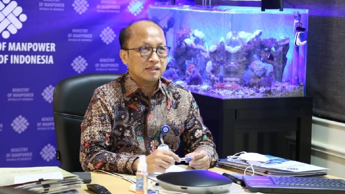 Sekretaris Jenderal Kementerian Ketenagakerjaan Anwar Sanusi