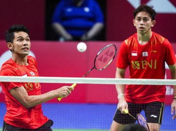 Aksi Fajar/Rian Bawa Indonesia Unggul 2-0 di Final Piala Thomas