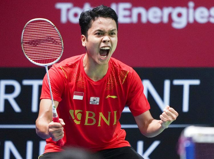 RI Unggul 1-0 di Final Piala Thomas, Anthony Ginting Hepi Banget