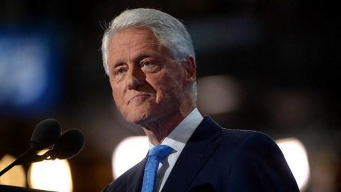 (FILES) In this file photo taken on July 26, 2016 former President Bill Clinton speaks on Day 2 of the Democratic National Convention at the Wells Fargo Center, in Philadelphia, Pennsylvania. - Former president Bill Clinton has been hospitalized with a non-Covid-related infection, a spokesman said on October 14, 2021. Clinton, 75, was admitted to a hospital in Irvine in southern California on the evening of October 12, Angel Urena tweeted. (Photo by Robyn BECK / AFP)