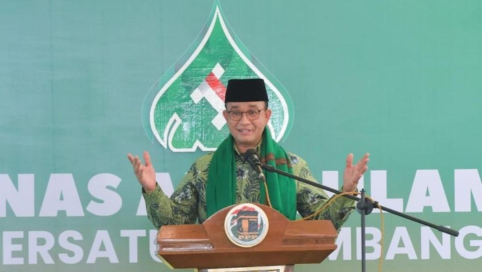 Gubernur DKI Jakarta Anies Baswedan  menghadiri Munas Alim Ulama PPP di Semarang, Sabtu (16/10/2021)