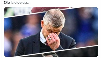 Para fans MU mulai merasakah apa yang dirasakan fans Cardiff City yang dulu dilatih Ole. Foto: Twitter