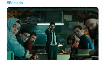 Cristiano Ronaldo tidak pernah menyelesaikan satu musim tanpa gelar. Bisa saja hal itu terjadi saat ini karena dia dilatih Ole. Foto: Twitter