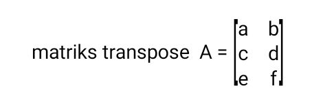 Contoh matriks transpose